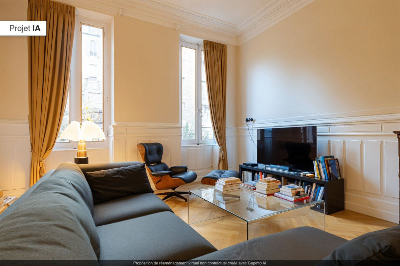 simulation salon avec rideaux