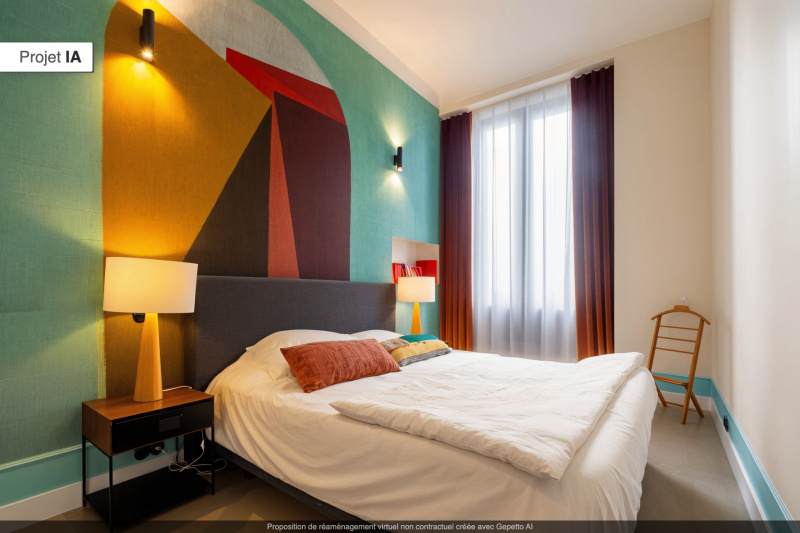 simulation chambre 3 avec rideaux